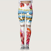 感受性花かわいらし弁植物開花抽象芸術アート レギンス (正面)