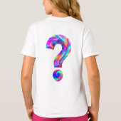 感嘆符と疑問符の両面スロー枕 Tシャツ (裏面)