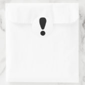 感嘆符のステッカー ラウンドシール (バッグ)