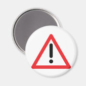 感嘆符のトラフィックアイコン マグネット (正面/裏面)