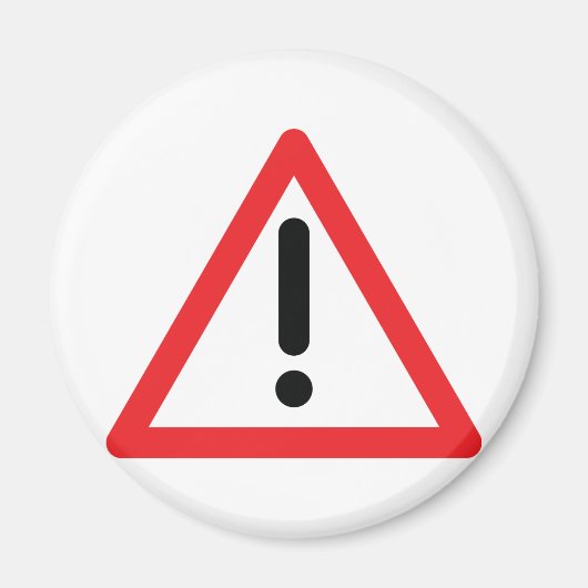 感嘆符のトラフィックアイコン マグネット (正面)