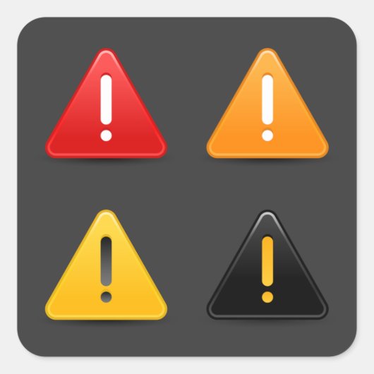 感嘆符シール スクエアシール (正面)