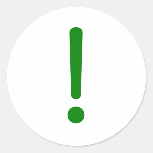 感嘆符！イエローグリーンピンク ラウンドシール (正面)