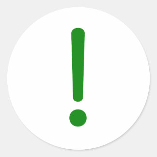 感嘆符!イエローグリーンピンク ラウンドシール