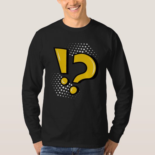 感嘆符 疑問符 句読点 スクール Tシャツ (正面)