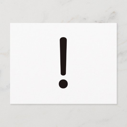 感嘆符!黒い青の赤 ポストカード (正面)