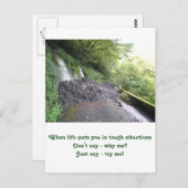 感奮を呼ぶカード : 困難な状況 ポストカード (正面/裏面)