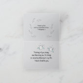 感恩のキリスト教の聖句、フィリピ書1:3 サンキューカード (内部)