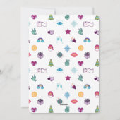 感情に満ちたシーズンおもしろい絵文字クリスマスツリー シーズンカード (裏面)