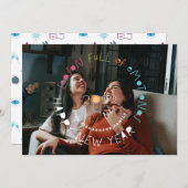 感情に満ちた休日シーズン絵文字フォト シーズンカード (正面/裏面)