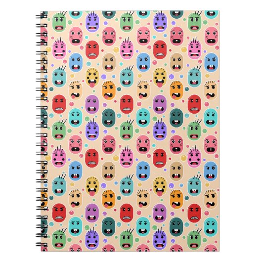 感情のカラフル顔 ノートブック (正面)