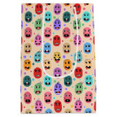 感情のカラフル顔 ミディアムペーパーバッグ (裏面)