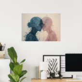 感情のマスクのポスター抽象芸術ウォールアート ポスター (ホームオフィス)