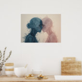 感情のマスクのポスター抽象芸術ウォールアート ポスター (キッチン)