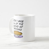 感情の代わりにパイ 面白いマグカップ コーヒーマグカップ (正面左)