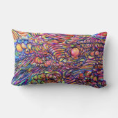 感情の枕抽象芸術の記念祭 ランバークッション (裏面)