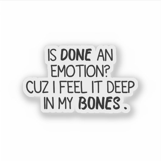 感情の皮肉なステッおもしろいカーを行う シール (正面)