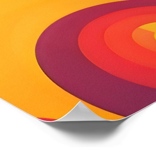 感情の鮮やかな渦巻きの顔 ポスター (角)