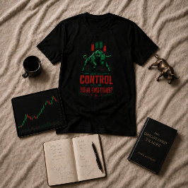 感情をコントロール ブル相場メンタルデザイン Tシャツ