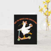 感情を調整するために面白いアヒルのスクーター カード (黄色い花)