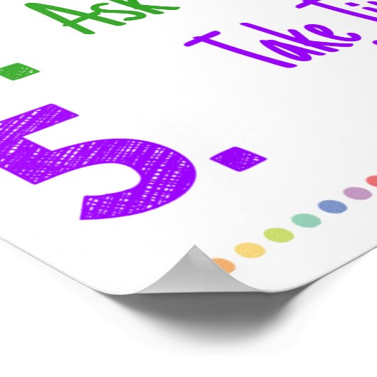 感情カウンセラーのポスターを管理する5つの手順 ポスター (角)