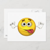 感情ガイ – 舌を出すはがき ポストカード (正面/裏面)