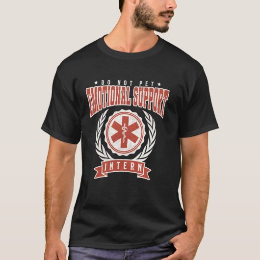 感情サポートインターン面白い引用インターンシップ Tシャツ (正面)