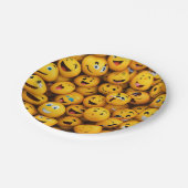 「感情スペクトル:絵文字ユニークスタイルデザイン」 ペーパープレート (アングル)