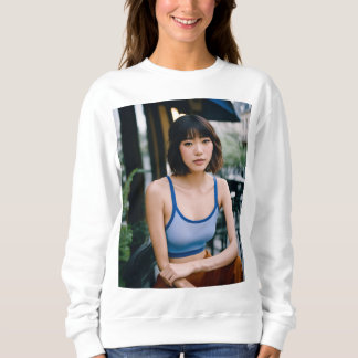 感情フレームのウィスパーの線の輪郭にエコー スウェットシャツ