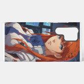 感情フレームのウィスパーの線の輪郭にエコー SAMSUNG GALAXYケース (裏面横)