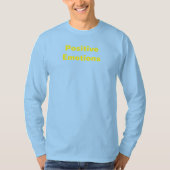 感情前向き長袖ターコイズTシャツ Tシャツ (正面)