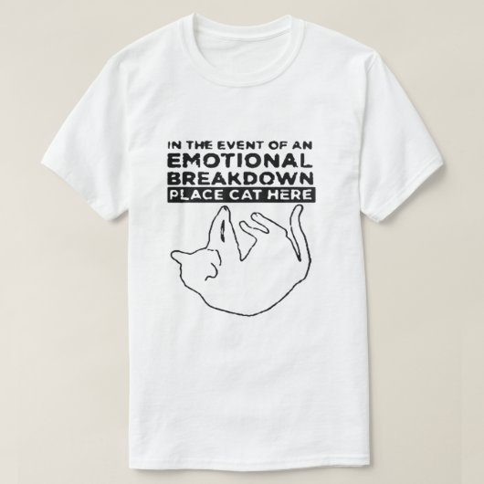 感情崩壊ネコTシャツ Tシャツ (デザイン正面)