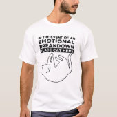 感情崩壊ネコTシャツ Tシャツ (正面)