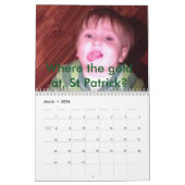 感情幼児問題の12か月。 おもしろい カレンダー (3月 2026)