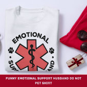 感情支おもしろい援夫ペットしないシャツ Tシャツ