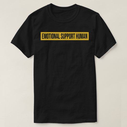 感情支援人間、支援おもしろいデザイン  Tシャツ (デザイン正面)