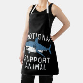 感情支援動物おもしろい怖いサメPun Hum エプロン (インサイチュ)
