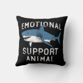 感情支援動物おもしろい怖いサメPun Hum クッション (裏面)