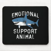 感情支援動物おもしろい怖いサメPun Hum マウスパッド (正面)