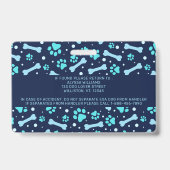 感情支援動物カスタムペットドッグフォトID バッジ (Back)