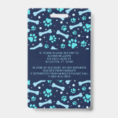 感情支援動物サービスペットドッグフォトID バッジ (裏面)