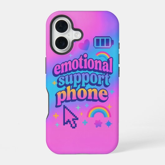 感情支援電話 iPhone 16ケース (裏面)