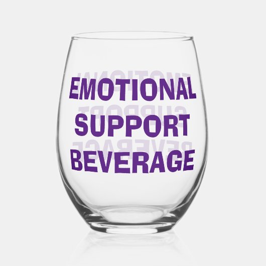 感情支援飲料飲み物用品セット ステムなしワイングラス (裏面)