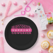 感情救済的共働きピンクの花エッセンシャル ペーパープレート (パーティー)