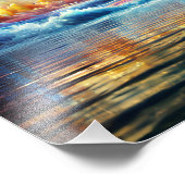 感情渦：色のシネマティックな波 フォトプリント            (角)