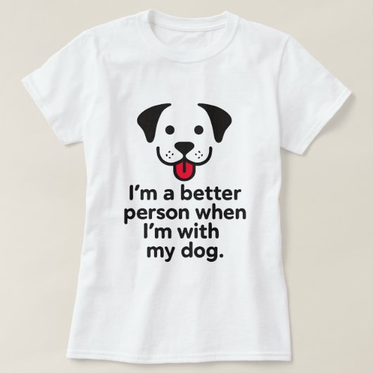 感情犬のデザイン Tシャツ (デザイン正面)