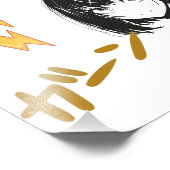 感情的なアニメグリッド。BGなし フォトプリント (角)