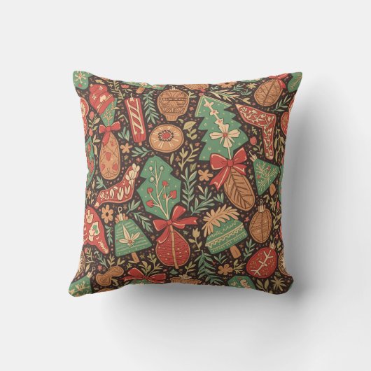 感情的なクリスマスクッション クッション (裏面)