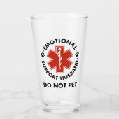 感情的なサポートの夫がペットではない タンブラーグラス (正面)