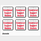 感情的なサポートウクレレ – ステッおもしろいカー スクエアシール (シート)